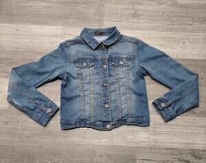 Pagani Blue Denim Light Washed Button Up Jean Jacket Pockets